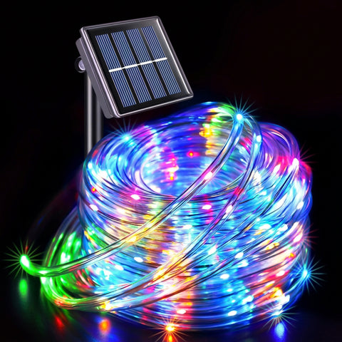 Solar Powered LED Copper Wire String Lights – 20M 200 Multicolour Bulbs