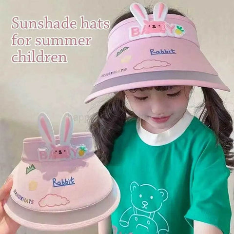 Children's Rabbit Ear Fan Sun Screen Hat
