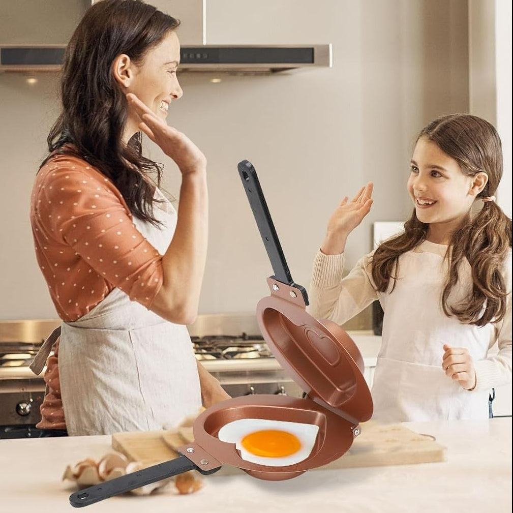 Easy To Flip Heart Pan