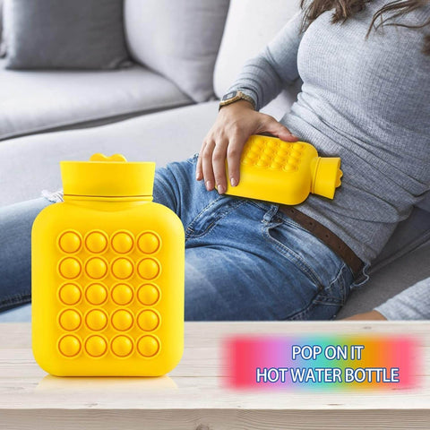 Hot And Cold Compress Water Bottle Pop-It Bag (500ml)(Yellow)