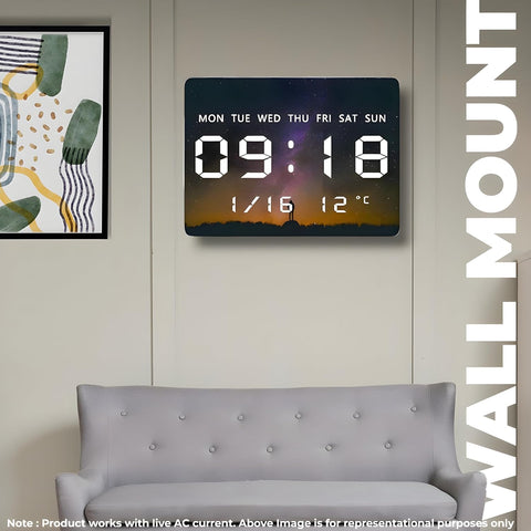 LED Acrylic Planet Digital Wall Clock