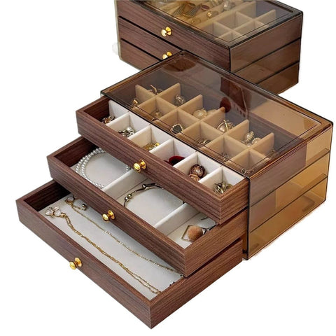 Wooden Jewellery Storage Box (3 Tier)