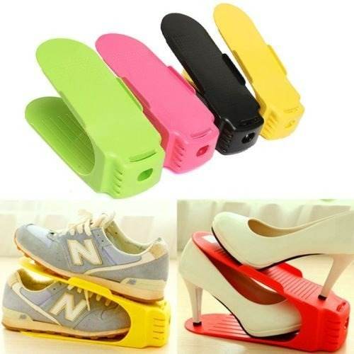 Plastic Integrated Double Grid Shoe Stacker Seet (4 pcs) - DMC Wholesale
