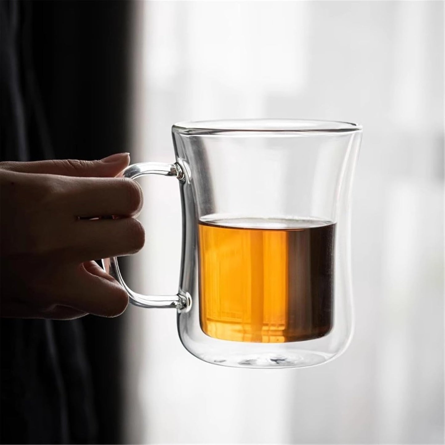 Premium Double Wall Glass Mug (320ml)(Each)