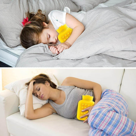 Hot And Cold Compress Water Bottle Pop-It Bag (500ml)(Yellow)