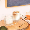 Double Wall Glass Coffee Mug (250ml)(Each)