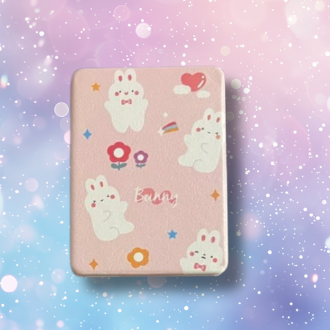 Bunny Pocket Mirror (Pink Rainbow Bunnies)(Each)
