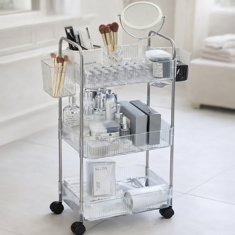 Multifunctional Home Storage Acrylic Trolley (3 Tier)