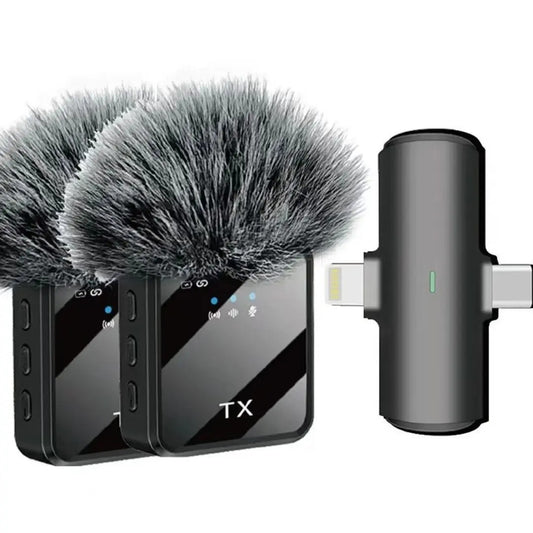 Wireless Microphone System with Dual Transmitters