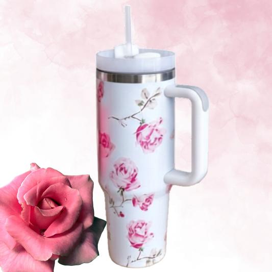 Floral Fun Vacuum Insulated Tumbler with Lid (1200ml)
