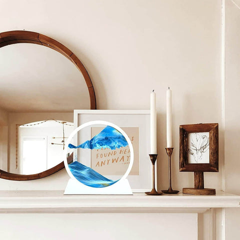 Moving Sand Art 3D Seascape Relaxing Display (Small)(17.5cn)