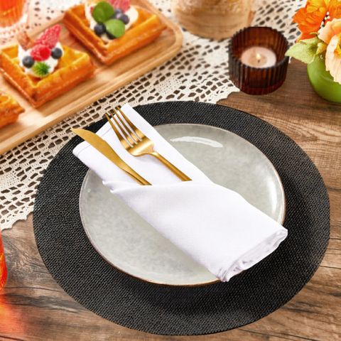 Round Textured Placemat Set (30cm)(6 pcs)