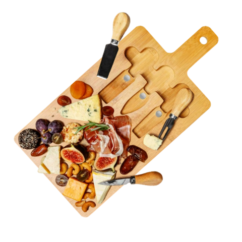 Wooden Trio Cheese Board Set