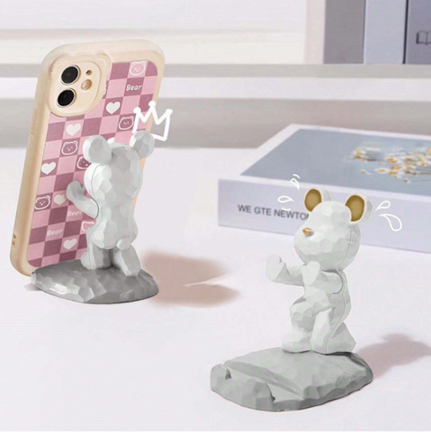 Bear Sculpture Mobile Phone Stand