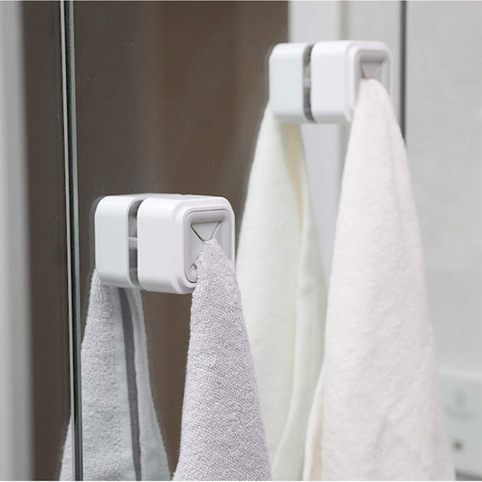 Self-Adhesive Wall Mount Square Towel Holder (6pcs)