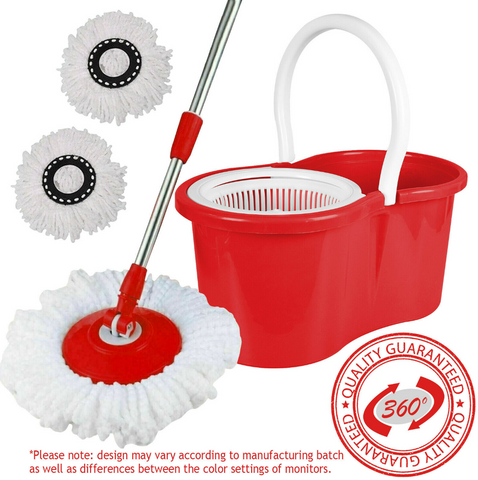 Rotating 360 Magic Spin Mop And Plastic Bucket Set
