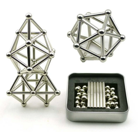 Magnetic Assembled Iron Rod And Ball Set (40 pcs)