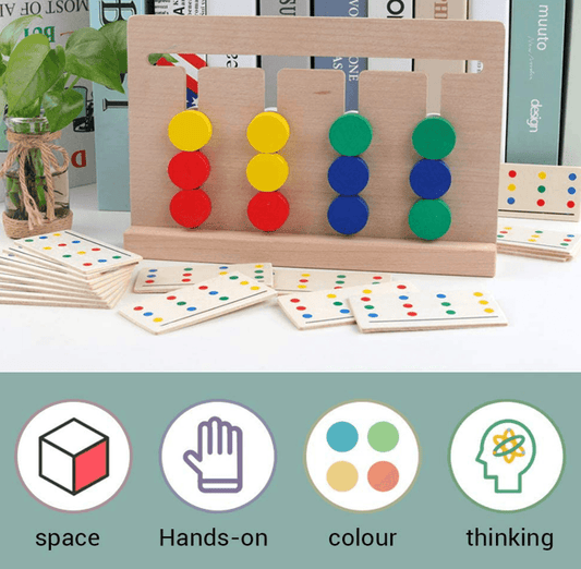 Wooden Four-Colour Matching Board Game - DMC Wholesale