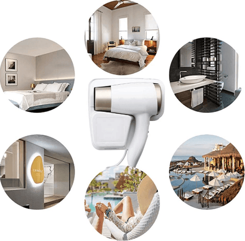 Wall Mounted Hair Dryer and Plug