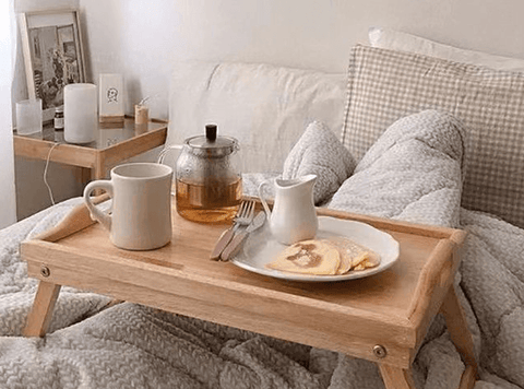 Bamboo Folding Table And Tray