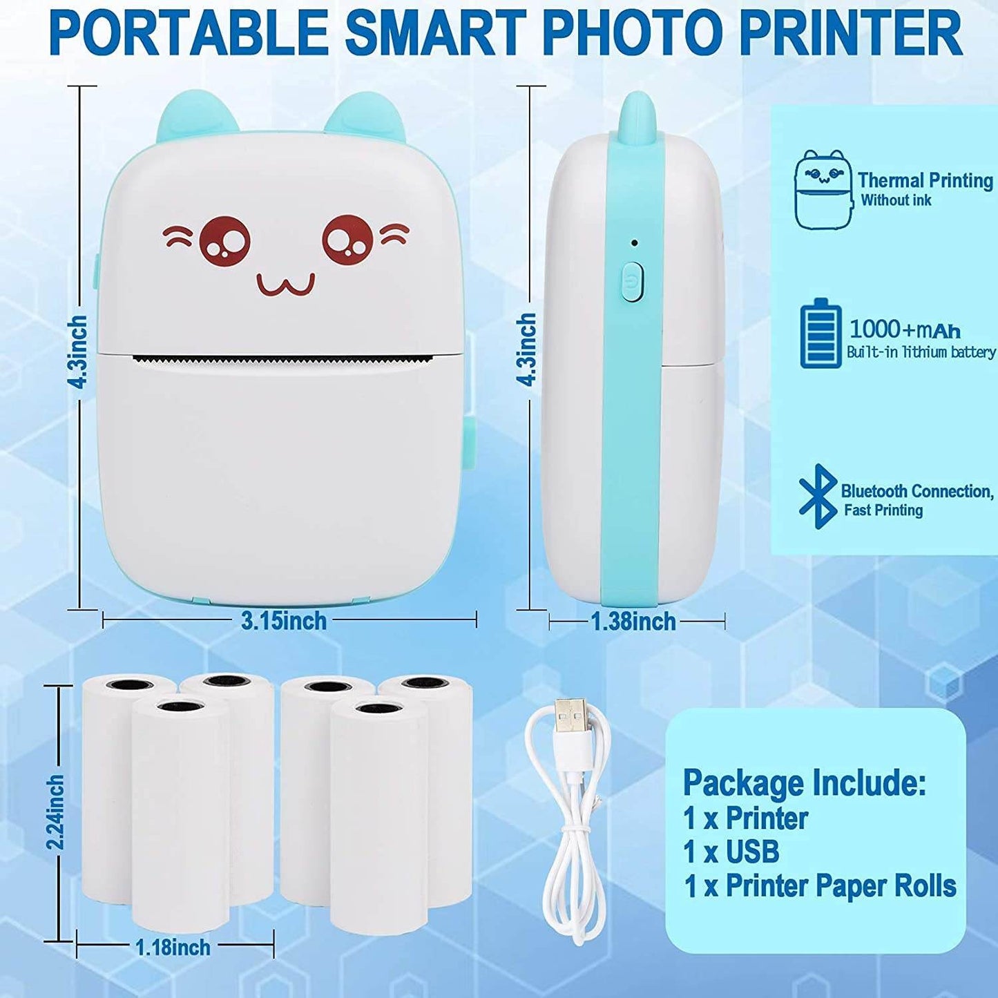 Mini Pocket Wireless Bluetooth Thermal Printers - DMC Wholesale
