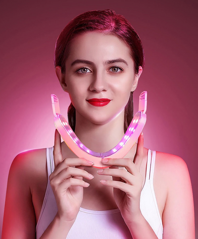 LED Photon Therapy Vibration Facial Slimming Massager