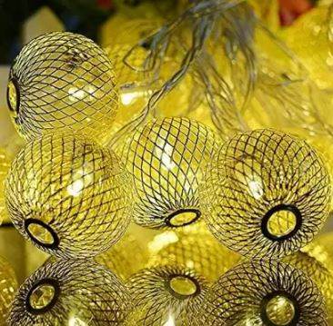 Rice Ball Decorative String Lights (10L)(3m)(Yellow) - DMC Wholesale