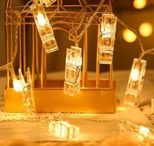 Solar Photo Peg String Light (30L)(6M)(Yellow)