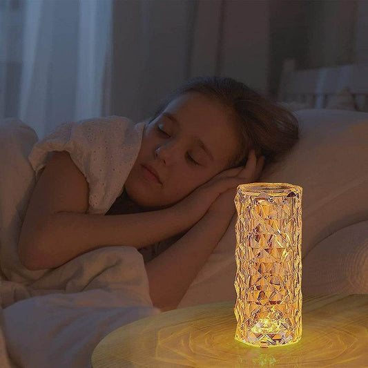 Acrylic Diamond Rose Lampshade Table Lights (Yellow) - DMC Wholesale