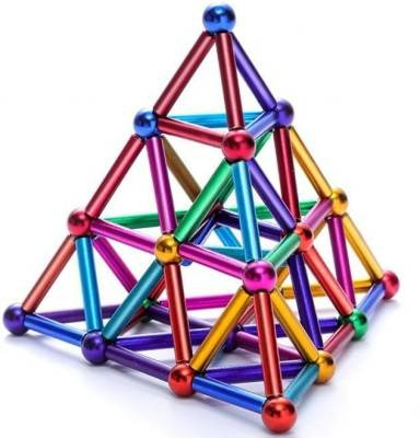 Magnetic Assembled Iron Rod And Ball Set (40 pcs)
