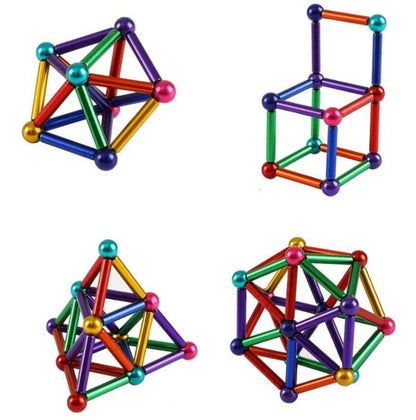 Magnetic Assembled Iron Rod And Ball Set (40 pcs)