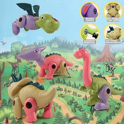 Educational Dinosaur Disassembly Toy Set (4 pcs) - DMC Wholesale