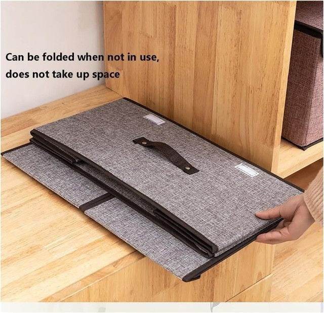 Folding Non-Woven Storage Box With Double Lid (Each) - DMC Wholesale