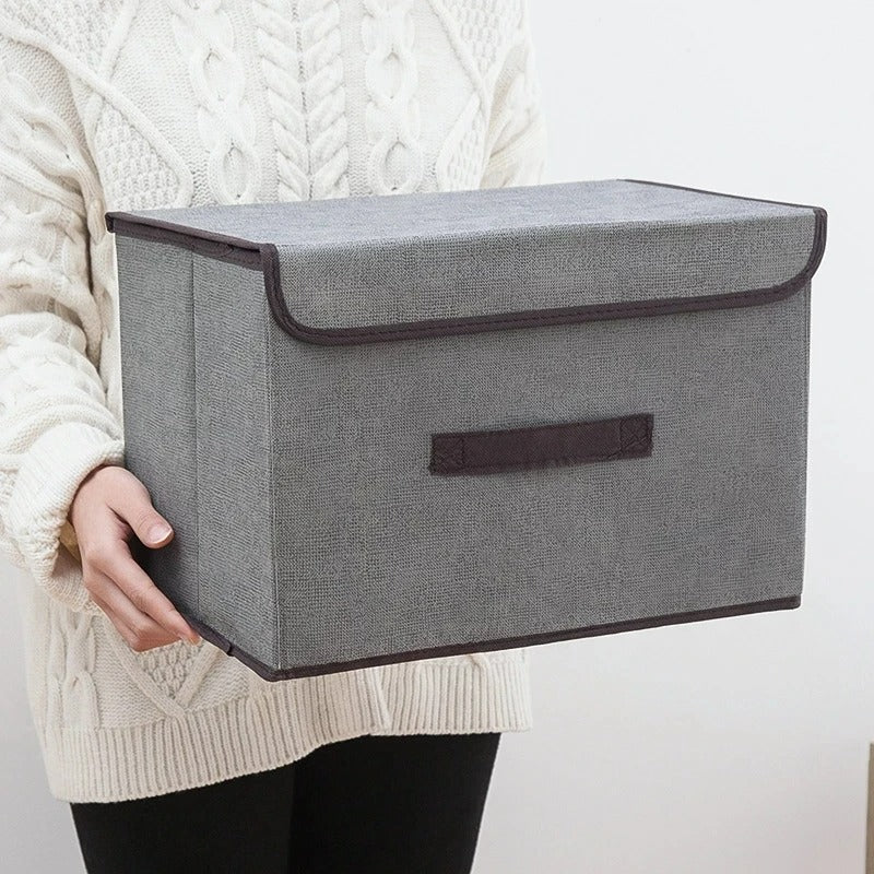 Folding Non-Woven Storage Box With Handle Set (2 pcs)
