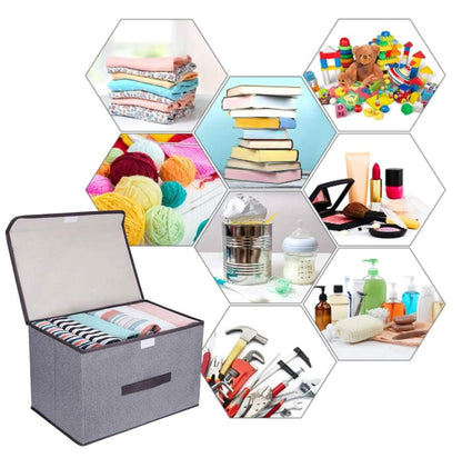Folding Non-Woven Storage Box With Handle Set (2 pcs)