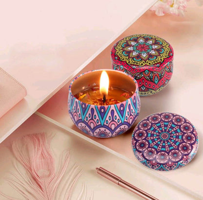 Mon Paris Aroma Candle In Colourful Patterned Tin (65ml) - DMC Wholesale