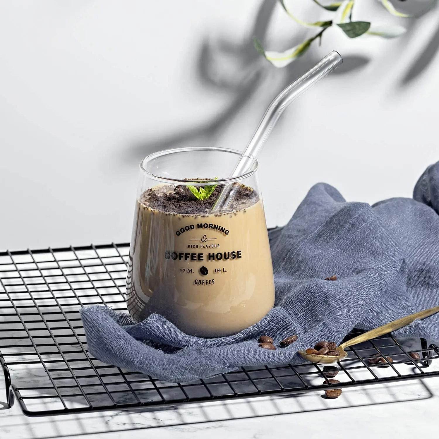 Clear Reusable Glass Straws (4 pcs) - DMC Wholesale