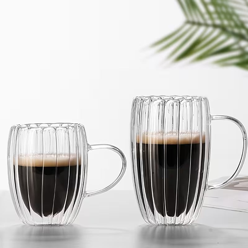 Double Wall Glass Coffee Mug (250ml)(Each)