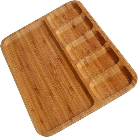 Bamboo Appetizer Platter (6 Compartment) - Alt View