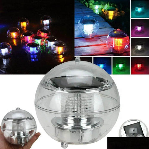 Solar Powered Colorful Water Floating Ball - Alt View