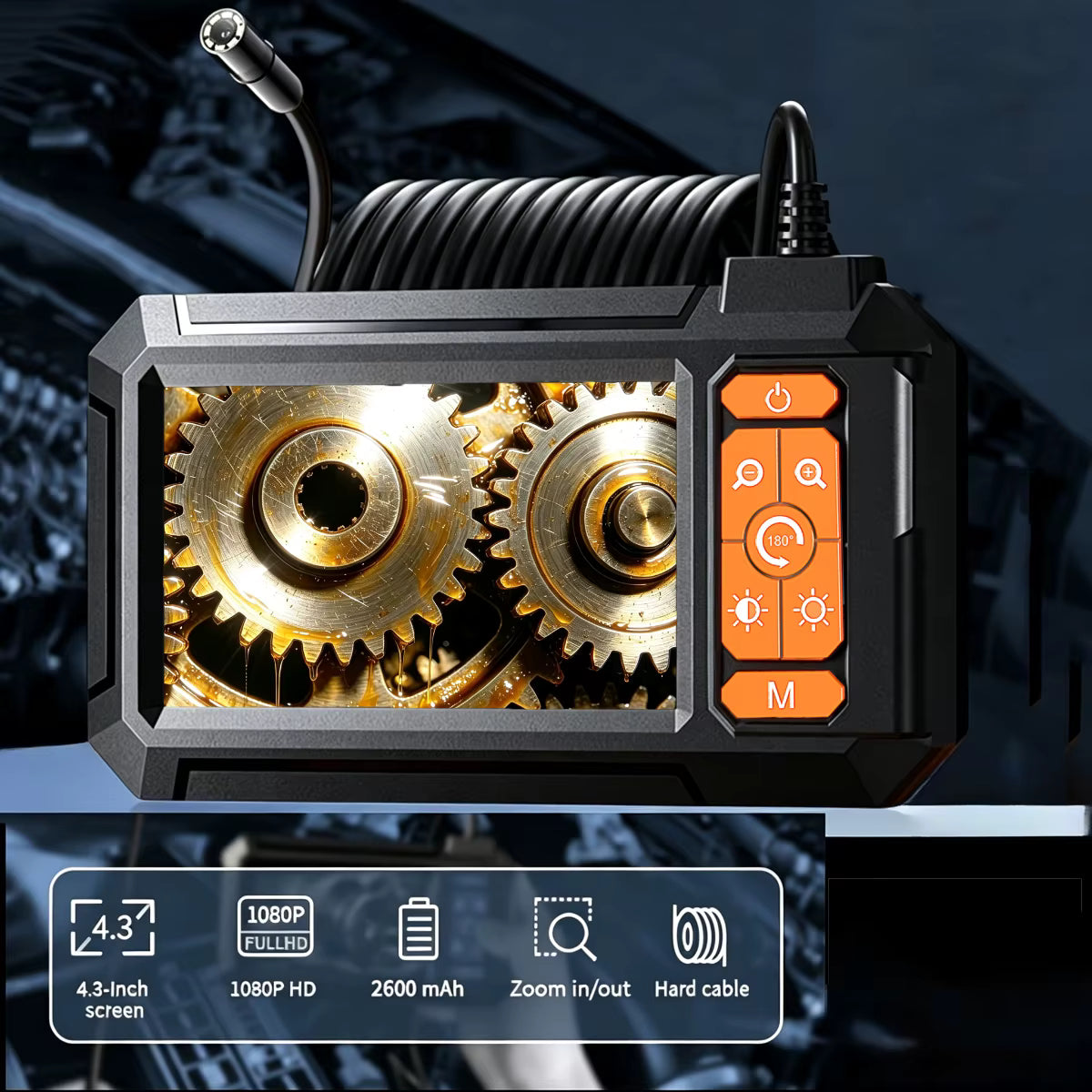 Industrial Endoscope Inspection Camera (4.3 Inch Display)