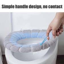 Plush Knitted Toilet Seat Cover (Blue Only)