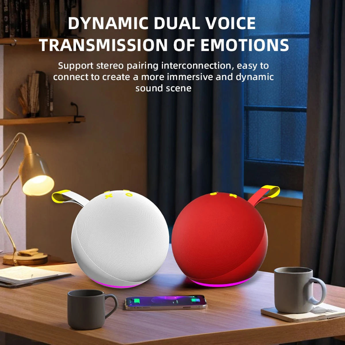 Dynamic Duo Bluetooth Speaker With Stereo