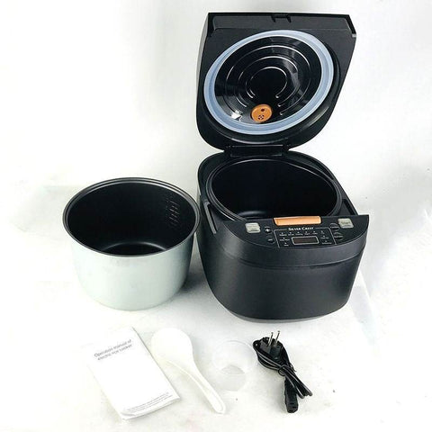 Digital Electric Black Rice Cooker (5L) - Alt View