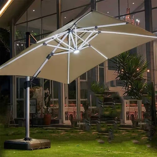 Luxury LED Patio Umbrella With Night Lighting