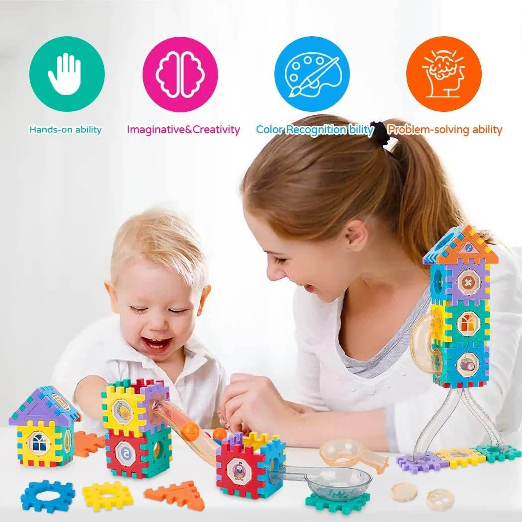 Marble Run Race Track Building Blocks (128pcs) - DMC Wholesale