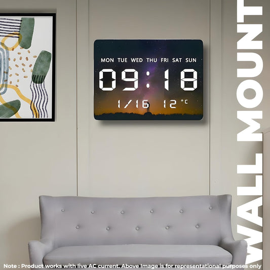LED Acrylic Planet Digital Wall Clock
