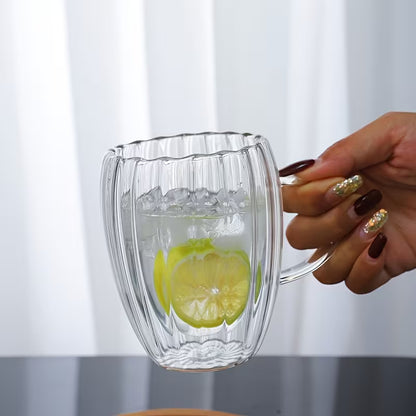 Elegant Clear Glass Cup (350ml)(Each)