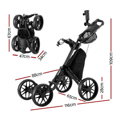 Four Wheel Golf Push Cart