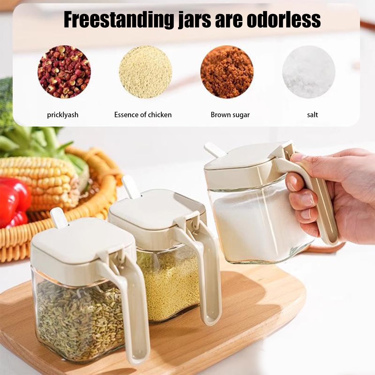 Premium Glass Oil And Spice Dispenser Set (4 pcs)